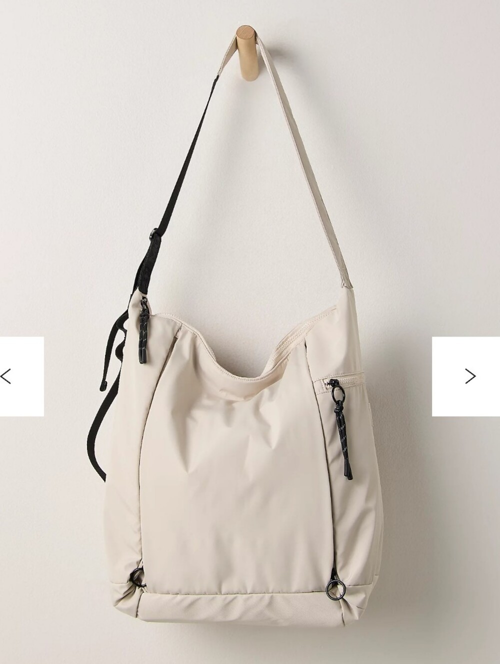 Free People Movement No Time Zones Carryall Tote Bag 🤍 Off White | NWT